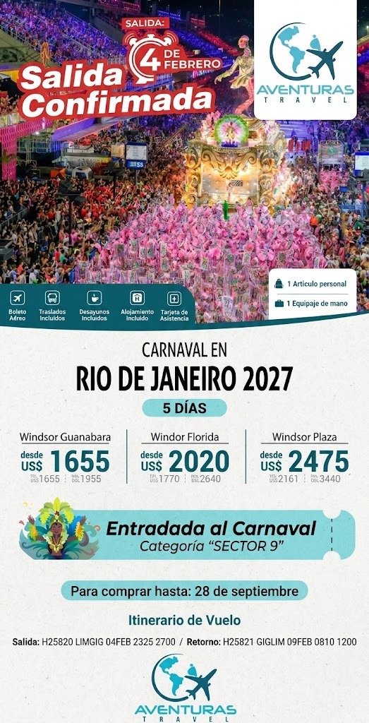 Carnaval en Río de Janeiro 2027