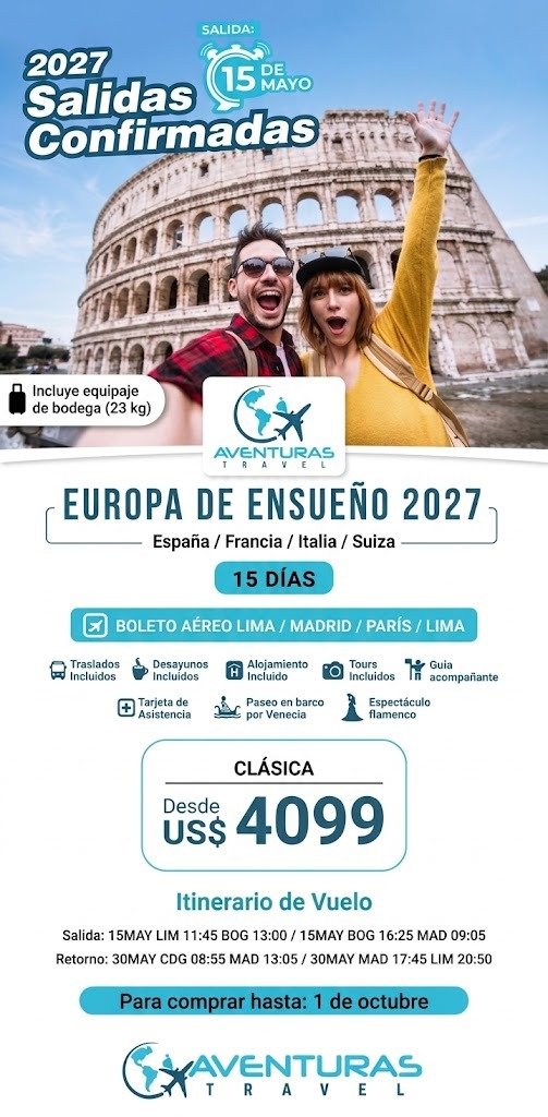 Europa de Ensueño 2027 – 15 Días