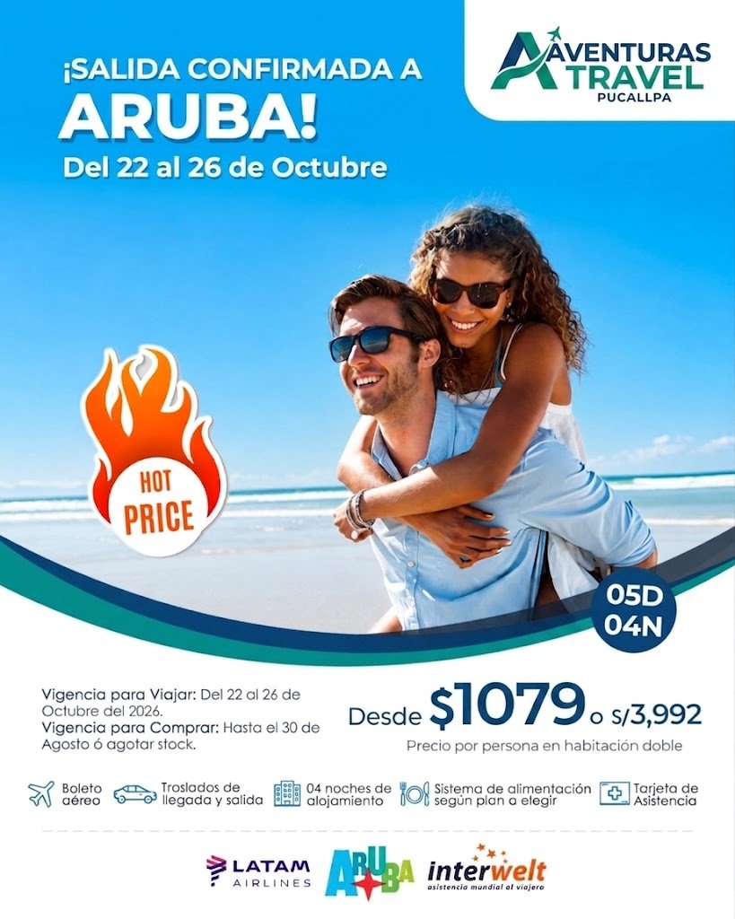 ¡SALIDA CONFIRMADA A ARUBA!